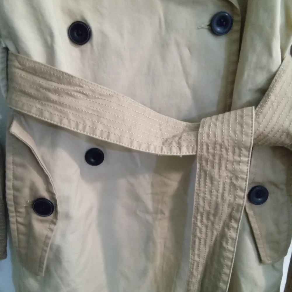 Classic Beige Double-Breasted Trench Coat - Picture 2 of 7